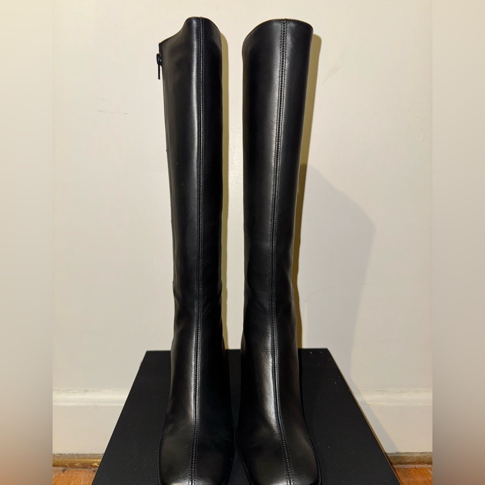 Reformation Black Knee-High Heeled Boots